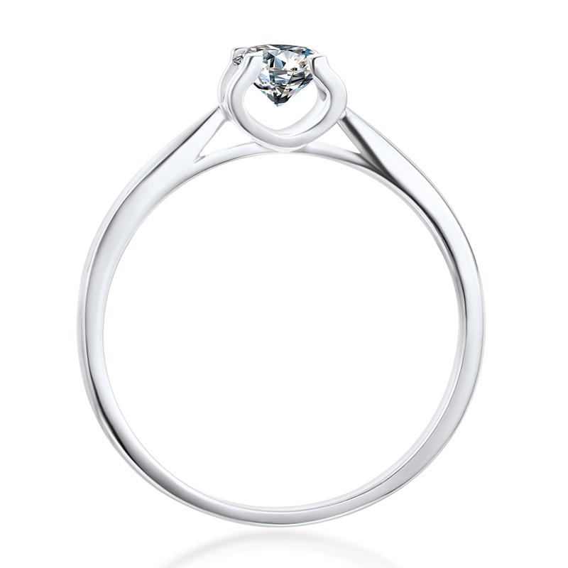 925 Sterling Silver Round Cut CZ Solitaire Ring