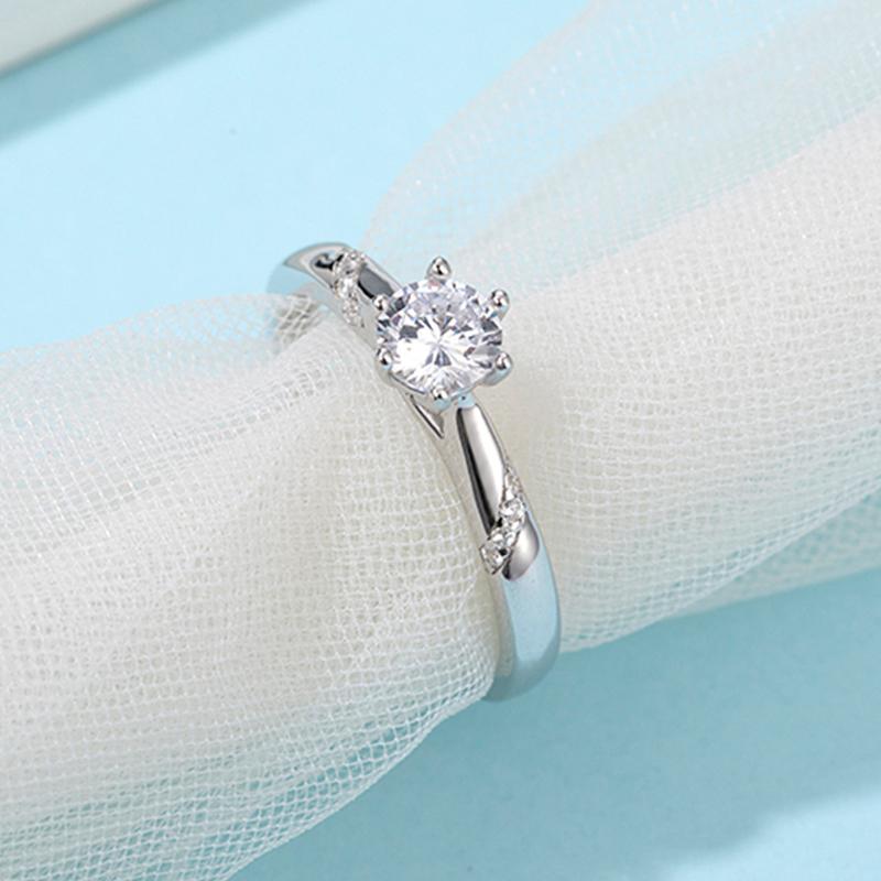 925 Sterling Silver Round Cut CZ Pave Ring