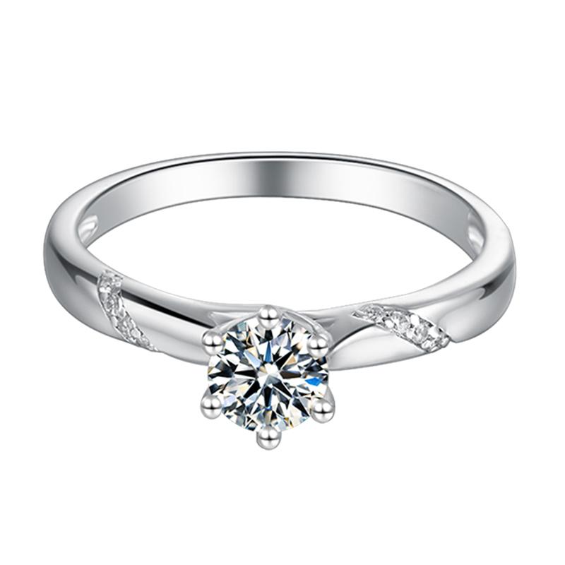 925 Sterling Silver Round Cut CZ Pave Ring