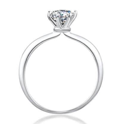 925 Sterling Silver Round Cut CZ Solitaire Ring