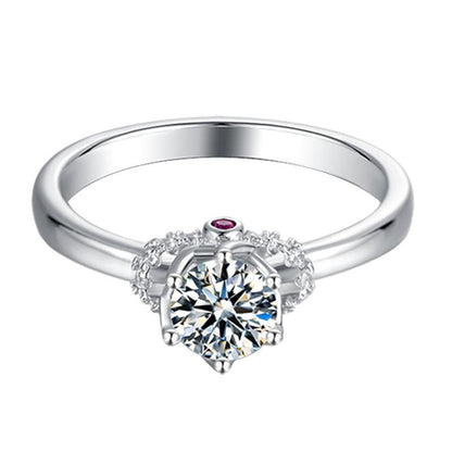 925 Sterling Silver Round Cut CZ Cluster Ring