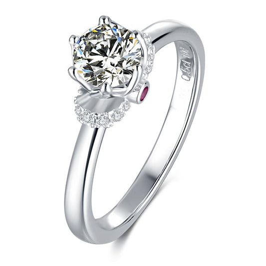 925 Sterling Silver Round Cut CZ Cluster Ring