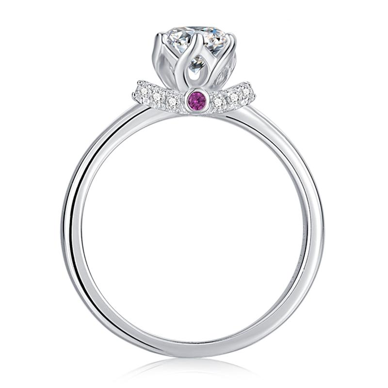 925 Sterling Silver Round Cut CZ Cluster Ring