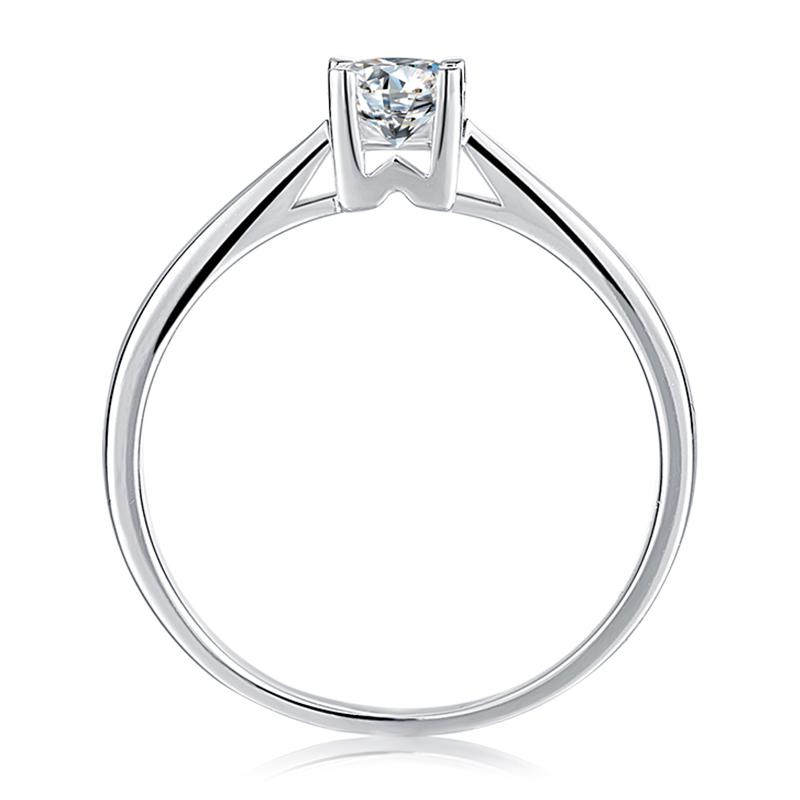 925 Sterling Silver Round Cut CZ Solitaire Ring