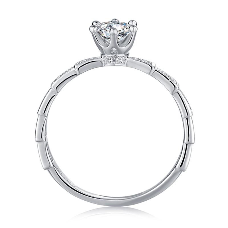 925 Sterling Silver Round Cut CZ Pave Ring