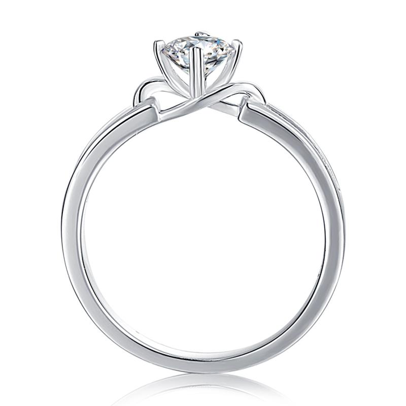 925 Sterling Silver Classic Round Cut CZ Ring