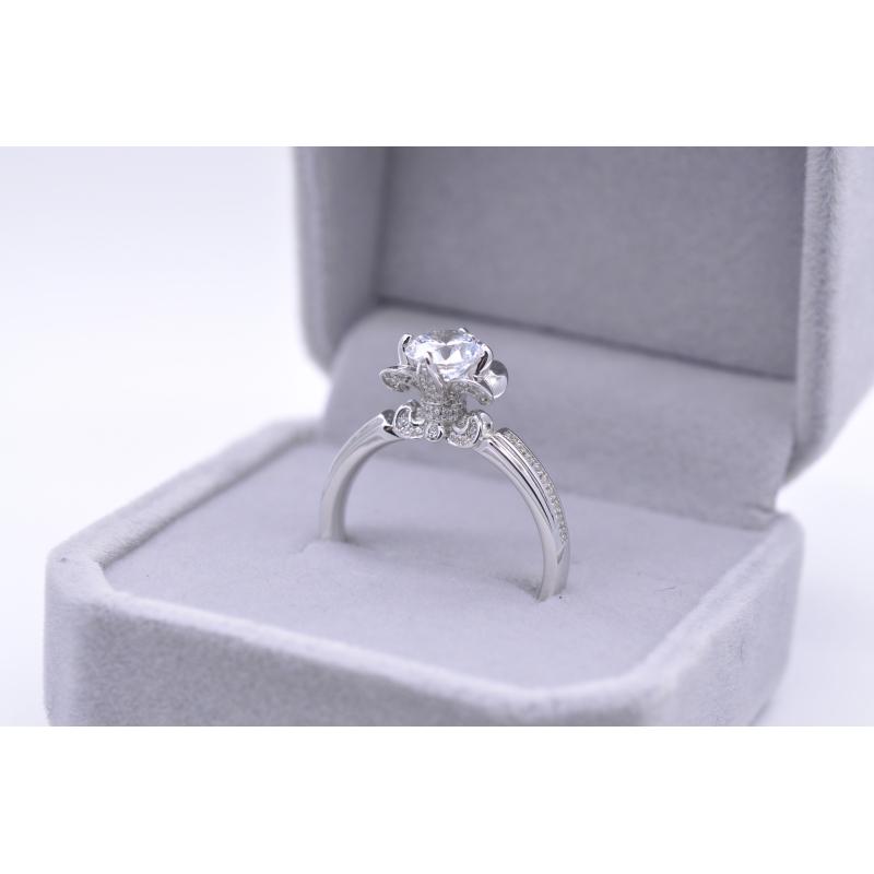 925 Sterling Silver  Classic Round Cut CZ Ring