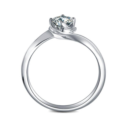 925 Sterling Silver Classic Round Cut Solitaire CZ Ring