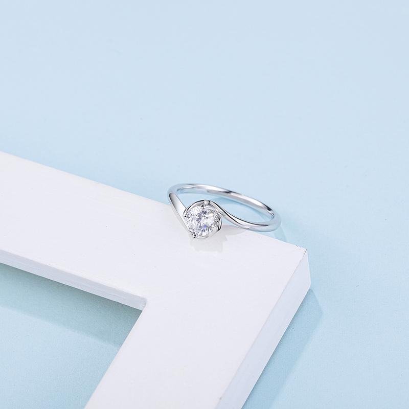 925 Sterling Silver Classic Round Cut Solitaire CZ Ring