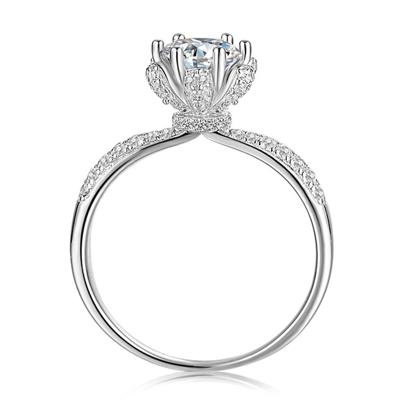 925 Silver Sterling Classic Round Cut CZ Ring