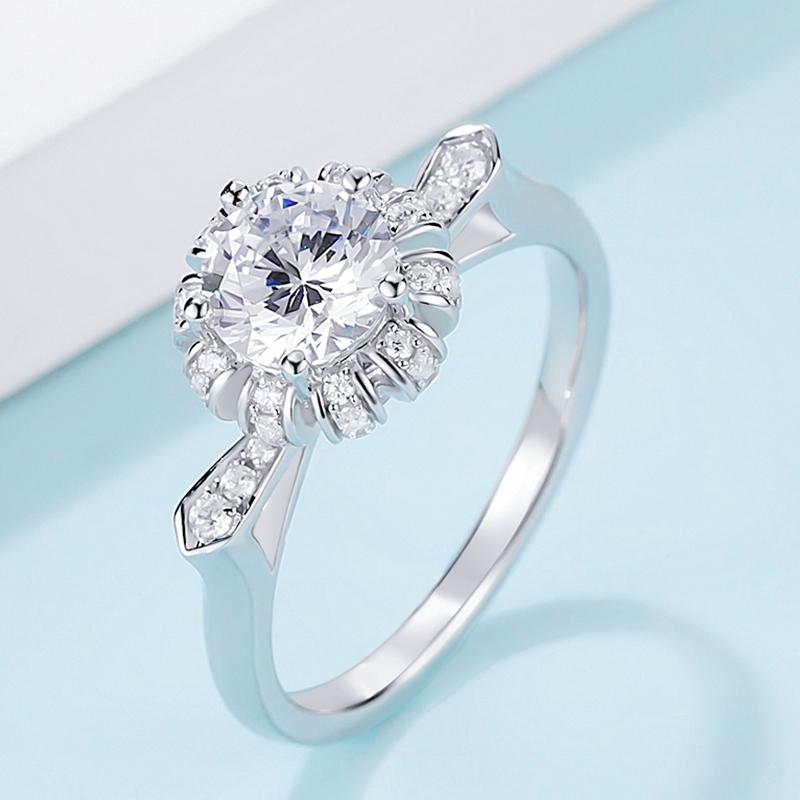 925 Silver Sterling Classic Round Cut CZ Ring