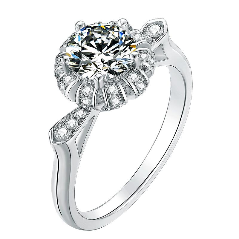 925 Silver Sterling Classic Round Cut CZ Multi Stone Ring