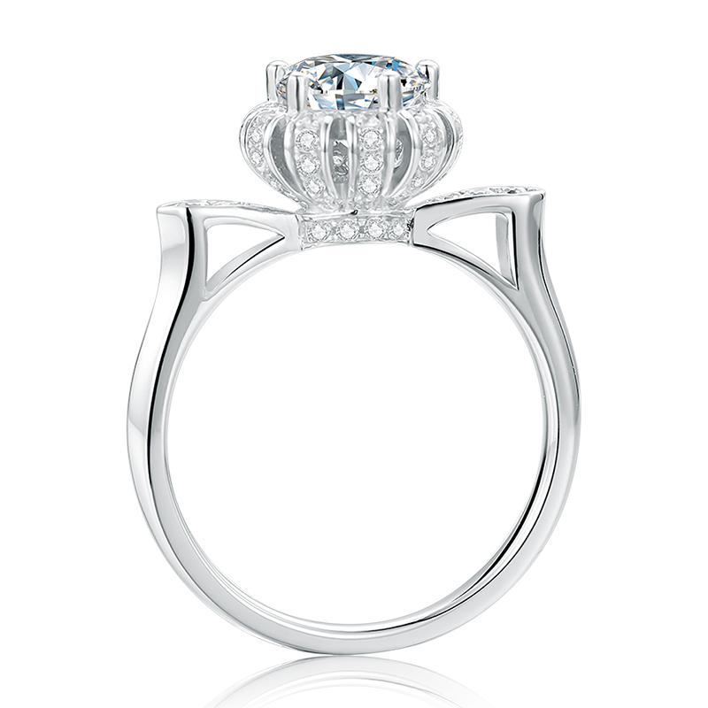 925 Silver Sterling Classic Round Cut CZ Ring