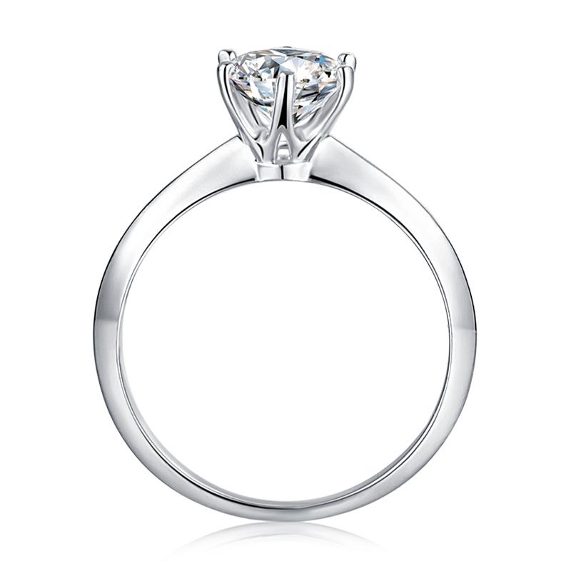 925 Sterling Silver Classic Round Cut CZ Solitaire Ring