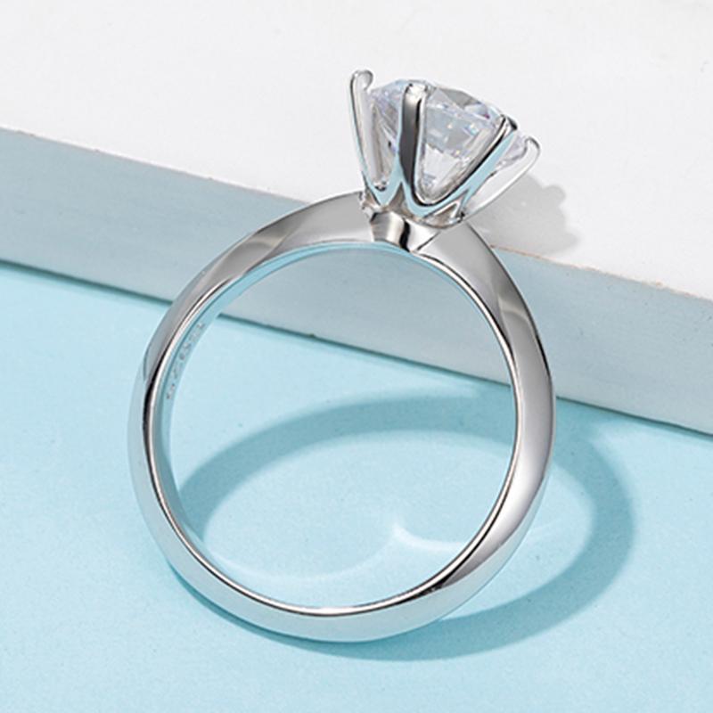 925 Sterling Silver Classic Round Cut CZ Solitaire Ring