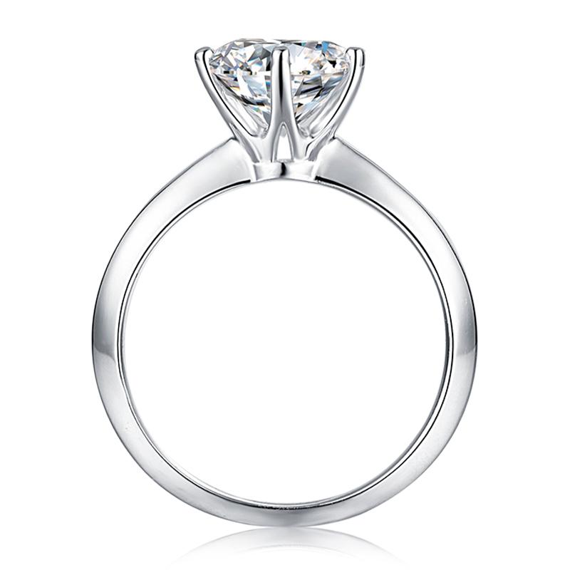 925 Sterling Silver Classic Round Cut CZ Solitaire Ring