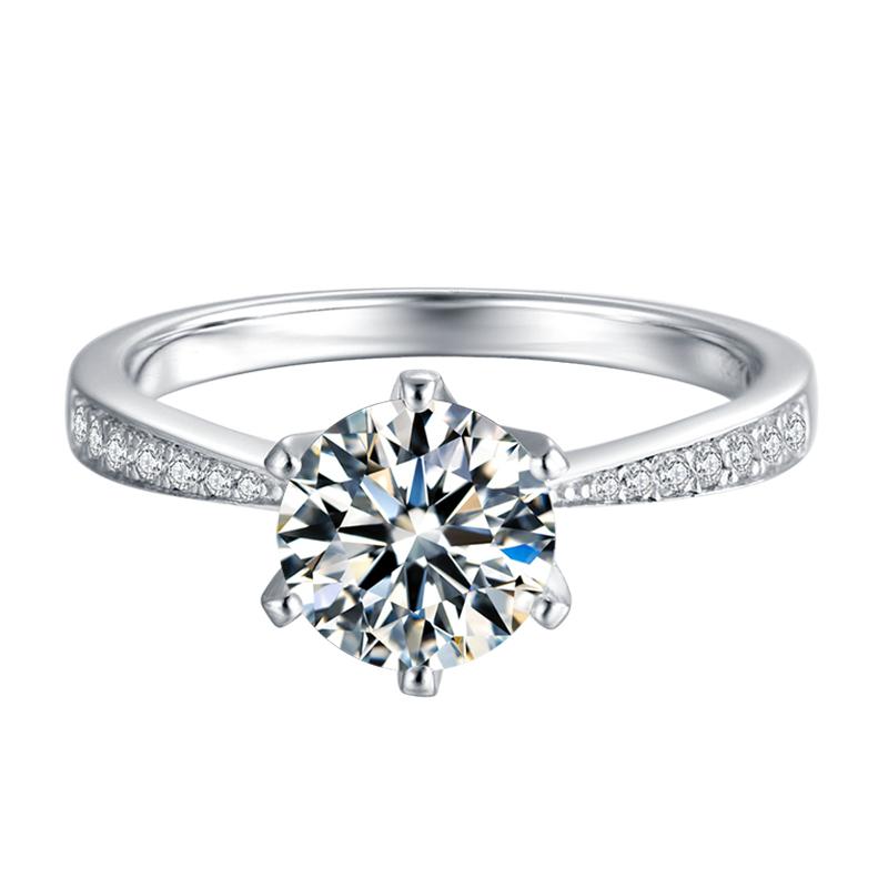 925 Silver Sterling Classic Round Cut CZ Pave Ring