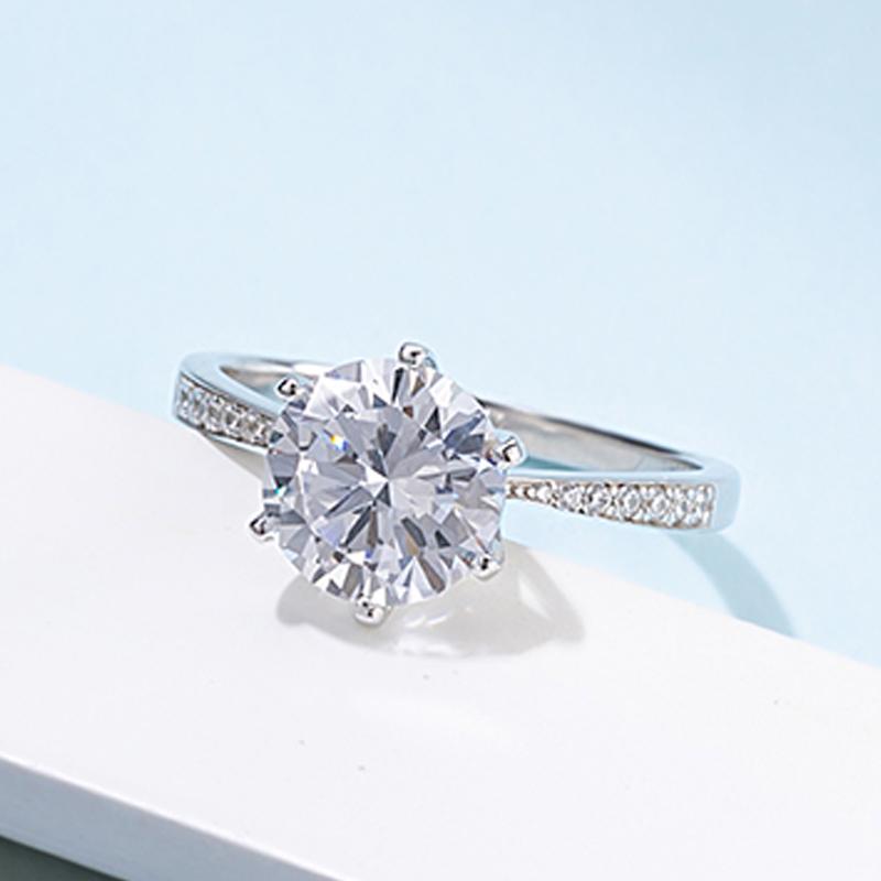 925 Silver Sterling Classic Round Cut CZ Ring