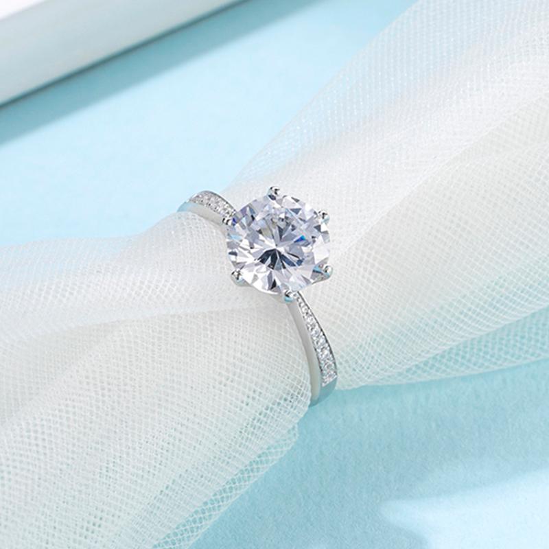 925 Silver Sterling Classic Round Cut CZ Ring