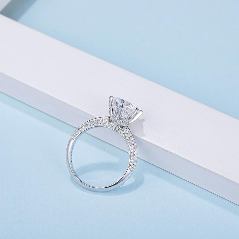 925 Silver Sterling Classic Round Cut CZ Ring