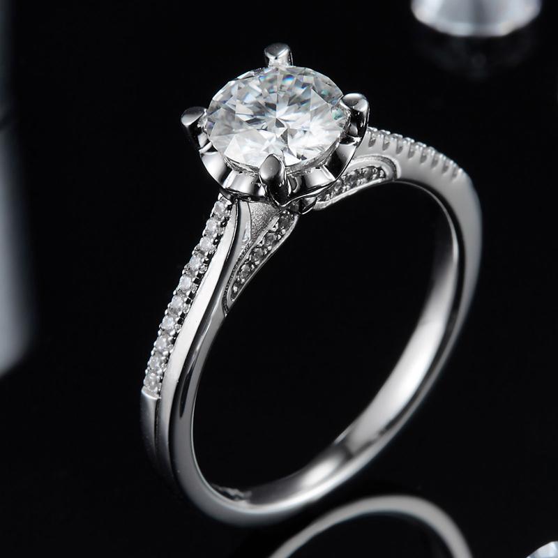 925 Sterling Silver Classic Round Cut CZ Pave Ring