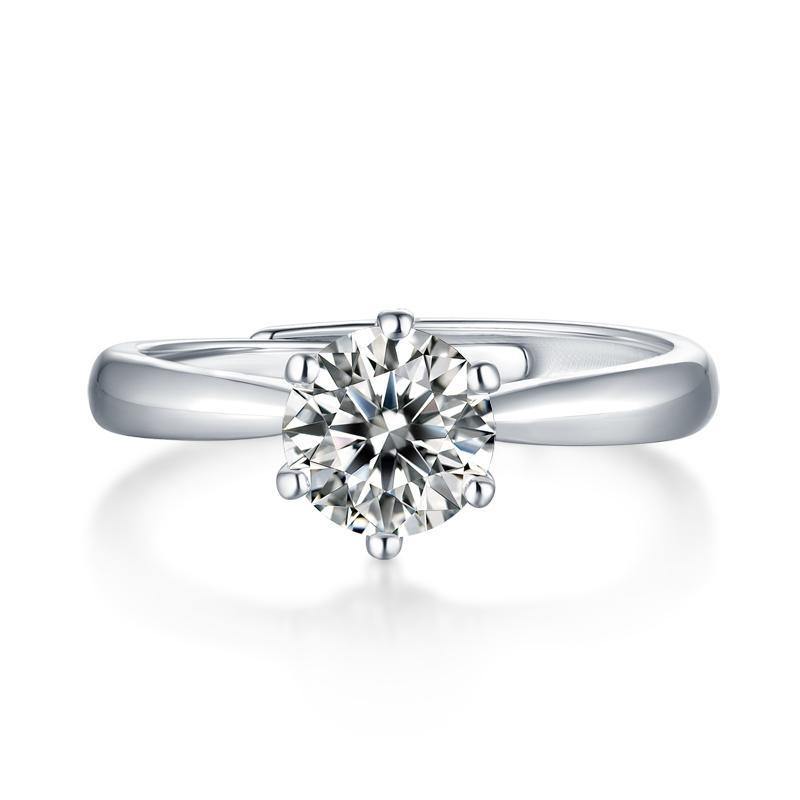 925 Sterling Silver Round Cut CZ Solitaire Ring