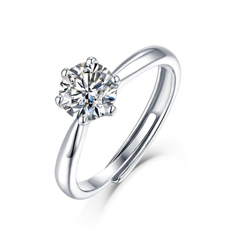 925 Sterling Silver Round Cut CZ Solitaire Ring