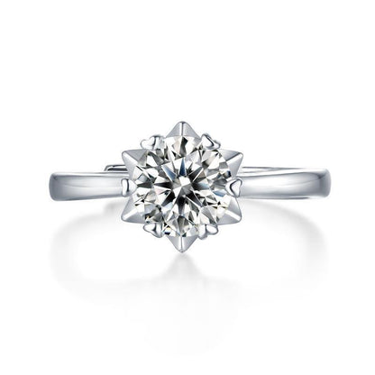 925 Sterling Silver Round Brilliant Cut CZ Solitaire Ring