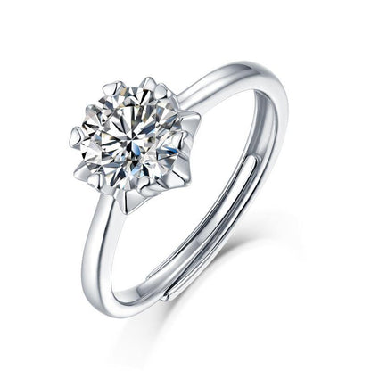 925 Sterling Silver Round Brilliant Cut CZ Solitaire Ring