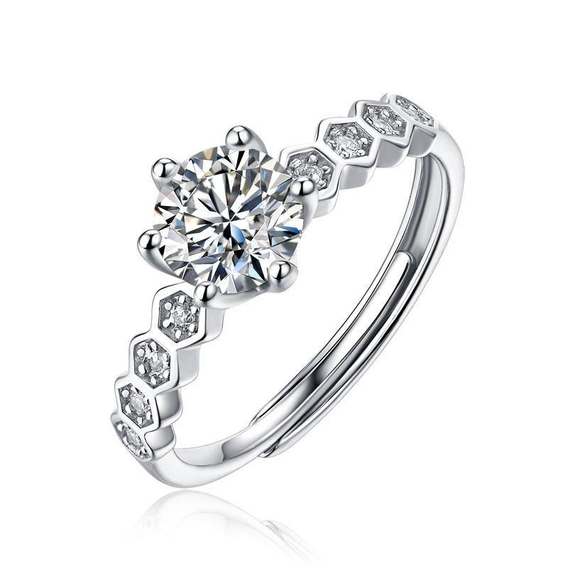 925 Sterling Silver Round Brilliant Cut CZ Pave Ring