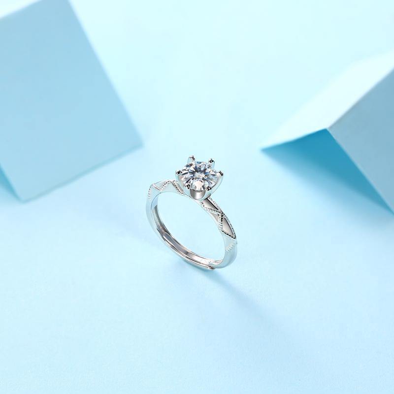 925 Sterling Silver Round Cut CZ Solitaire Ring