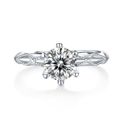 925 Sterling Silver Round Cut CZ Ring