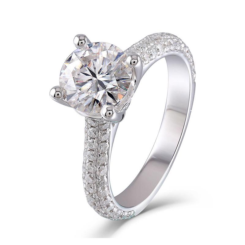 925 Sterling Silver  Round Cut CZ Classic Ring