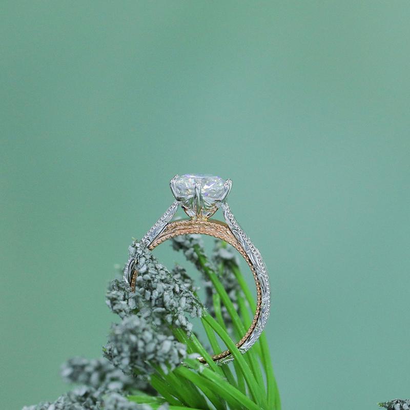 925 Silver Sterling Round Cut Vintage Solitaire CZ Ring