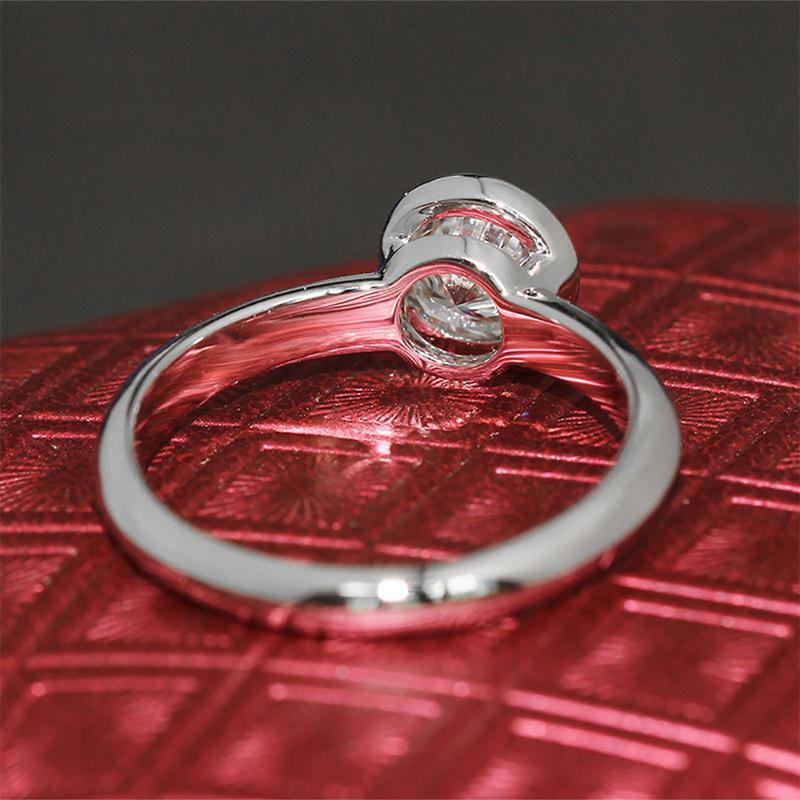 925 Sterling Silver Round Cut Bezel Setting CZ Ring