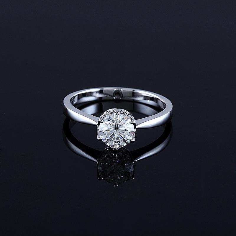 925 Sterling Silver Round Cut Solitaire CZ Ring