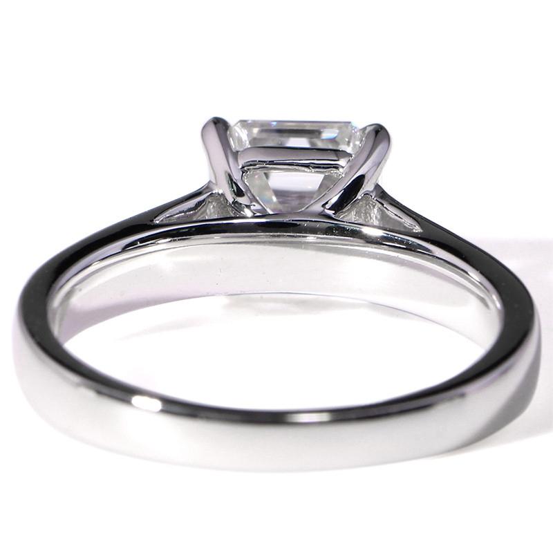 925 Sterling Silver CZ  Asscher Cut Fashion Solitaire