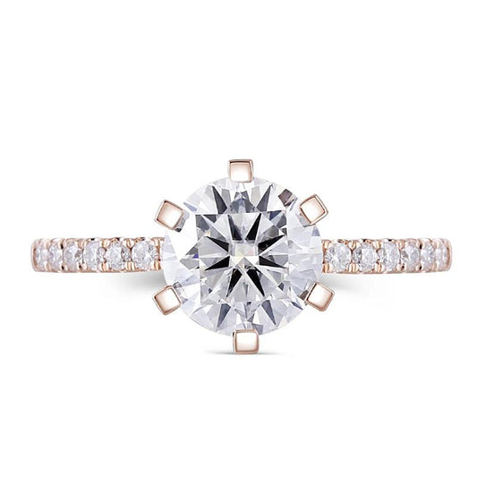 925 Sterling Silver Round Cut CZ Classic Ring