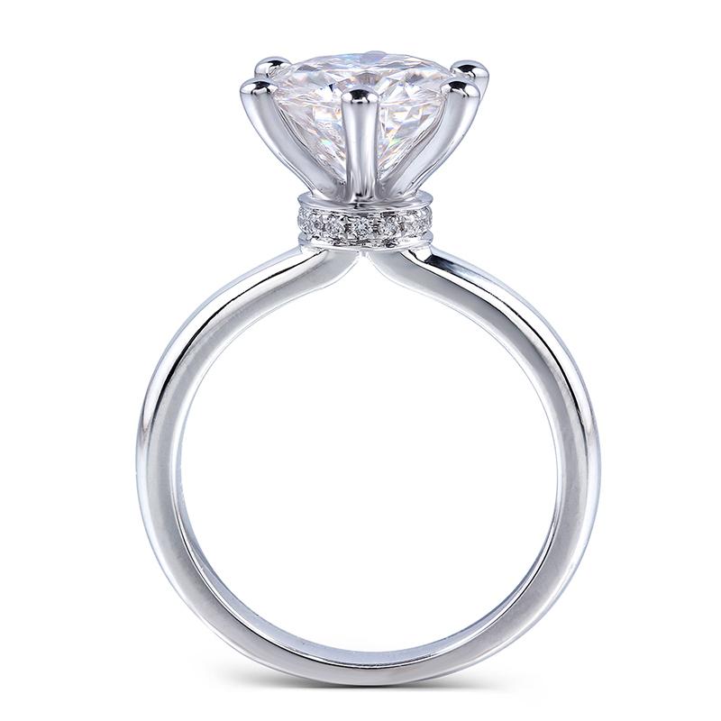 925 Sterling Silver Round Cut Solitaire CZ Ring