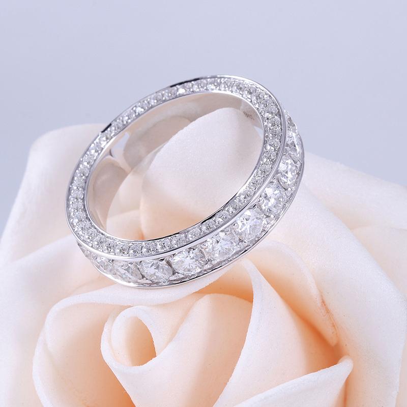 925 Sterling Silver Round Cut CZ Eternity Band