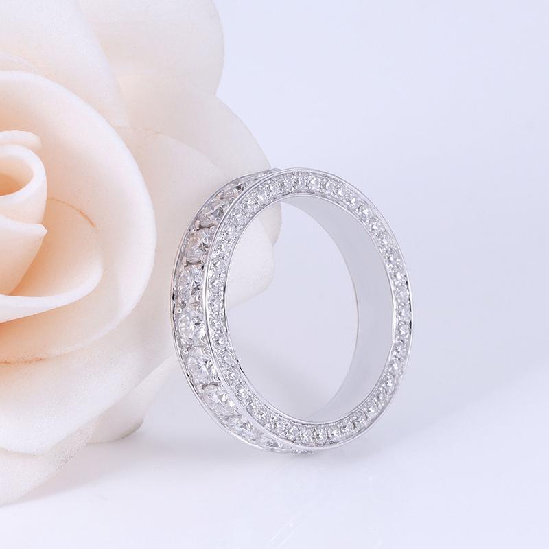 925 Sterling Silver Round Cut CZ Eternity Band