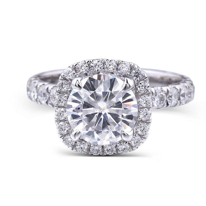 925 Sterling Silver CZ Round Cut Bridal Ring