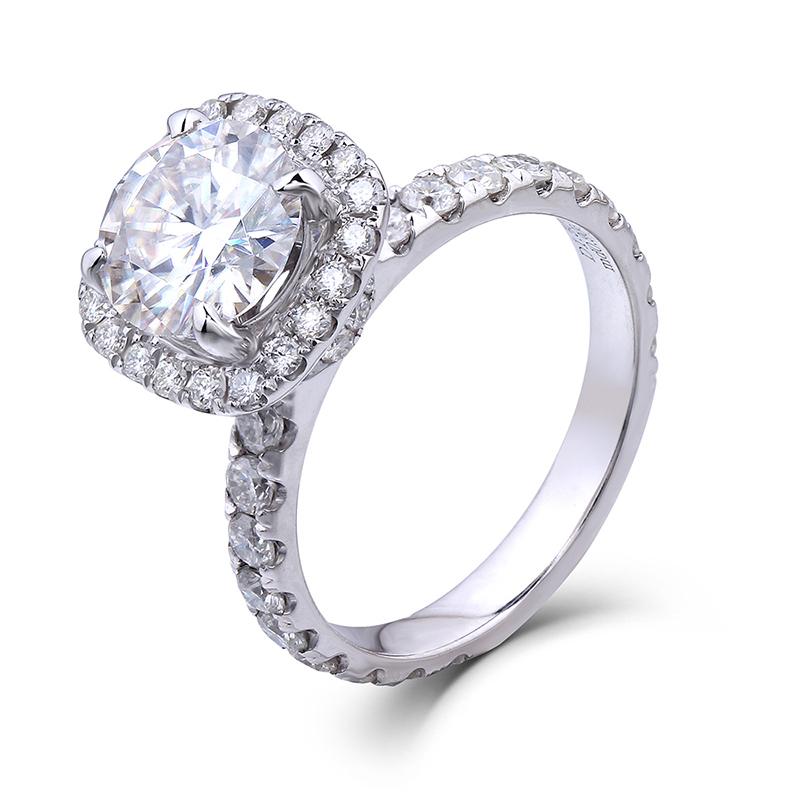 925 Sterling Silver CZ Round Cut Bridal Ring