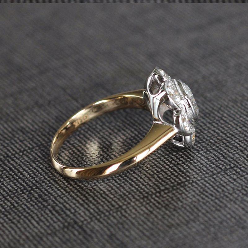 925 Sterling Silver Round Cut Halo CZ Ring