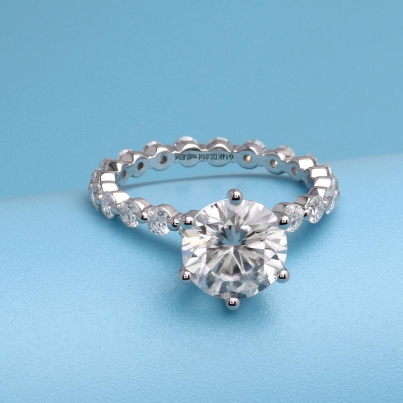 925 Sterling Silver Round Cut Pave CZ Ring