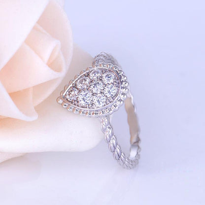 925 Sterling Silver Round Cut Cluster CZ Ring