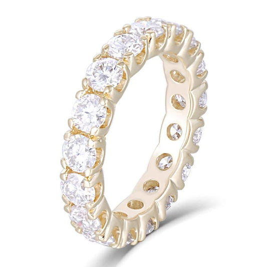 925 Sterling Silver Round Cut CZ Full Eternity Band