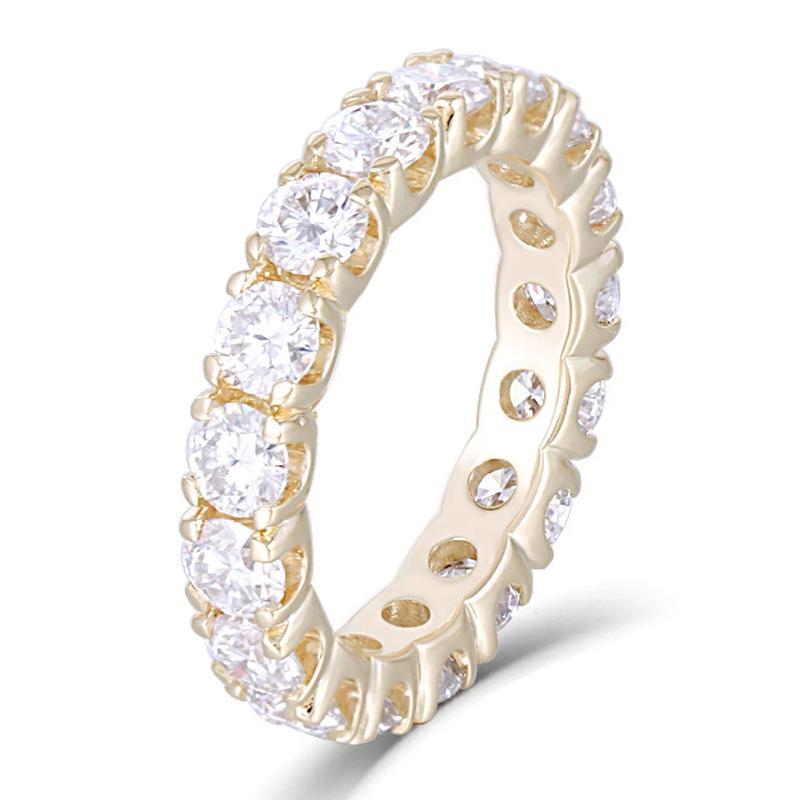 925 Sterling Silver Round Cut CZ Eternity Band