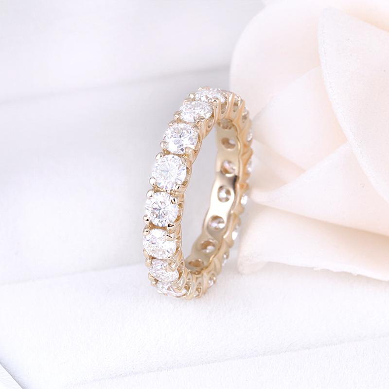 925 Sterling Silver Round Cut CZ Eternity Band