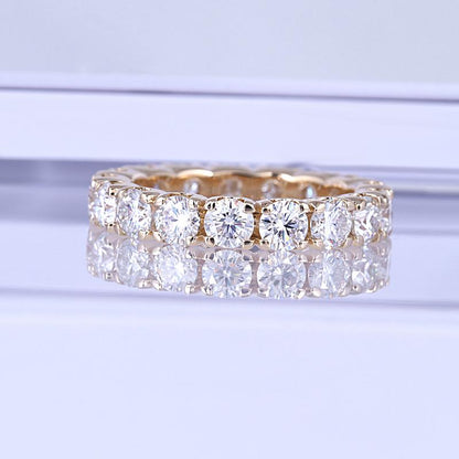 925 Sterling Silver Round Cut CZ Eternity Band